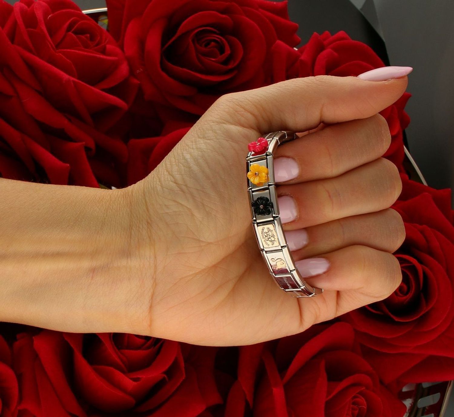 Nomination - Link 9K Rose Gold 'Mother Of Pearl Yellow Flower' 430510 06 biżuteria nomination nomination zawieszki nomination baza.jpg